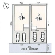 ■カースペースは並列２台可（車種により駐車できない場合もあります）
