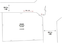 ■建築条件なし売地、角地、駅まで徒歩17分、通勤通学に便利。大型商業施設徒歩圏内、その他ドラッグストア、スーパー、コンビニ近くで暮らしやすい環境